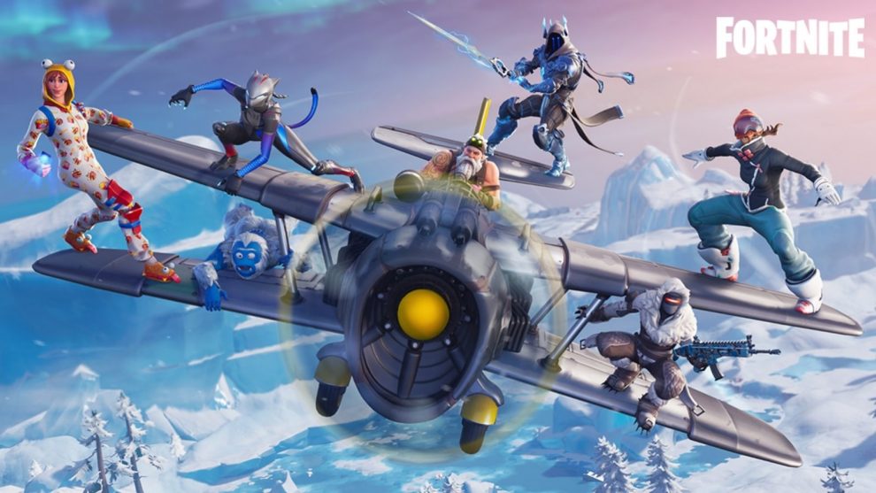 fortnite stagione 7 aeroplano e nuovo bioma - simbolo di fortnite