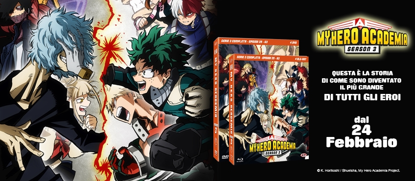 My Hero Academia Blu-Ray e Dvd