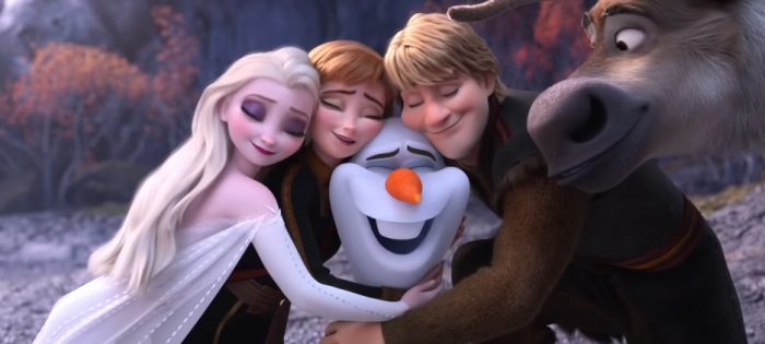 frozen2 characters hugging