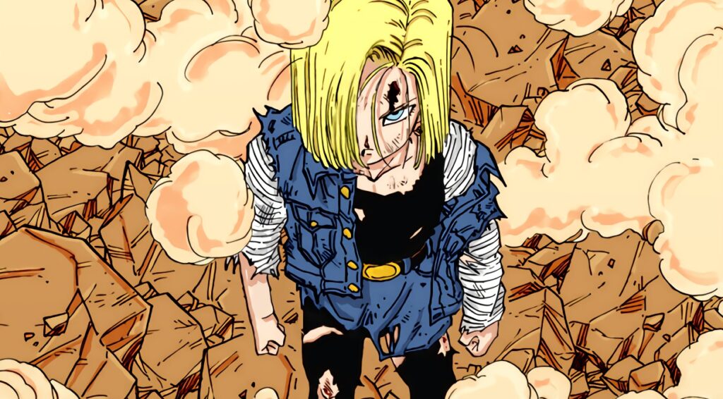 Dragon Ball injured Android 18 3