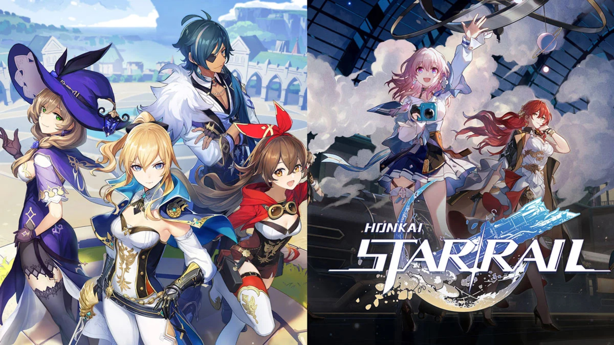 Genshin Impact e Honkai Star Rail copertina