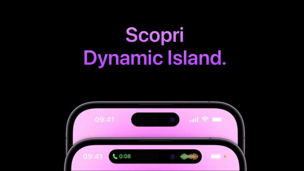 Apple presenta la Dynamic Island degli iPhone 