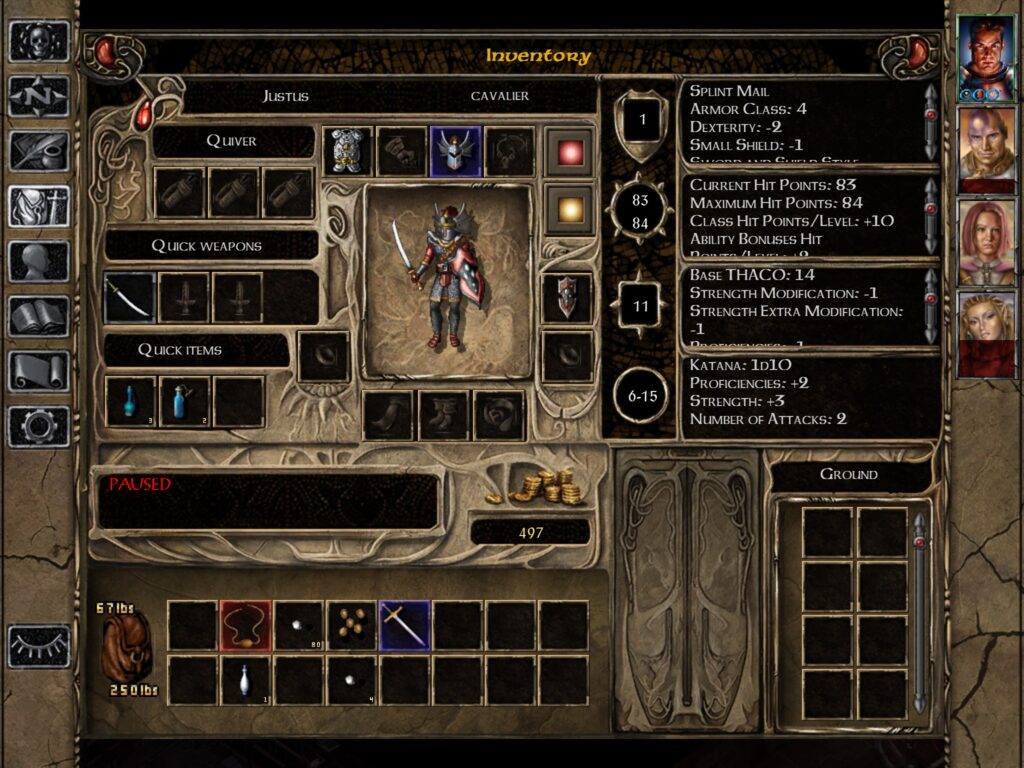 baldur gate 2 inventory 1