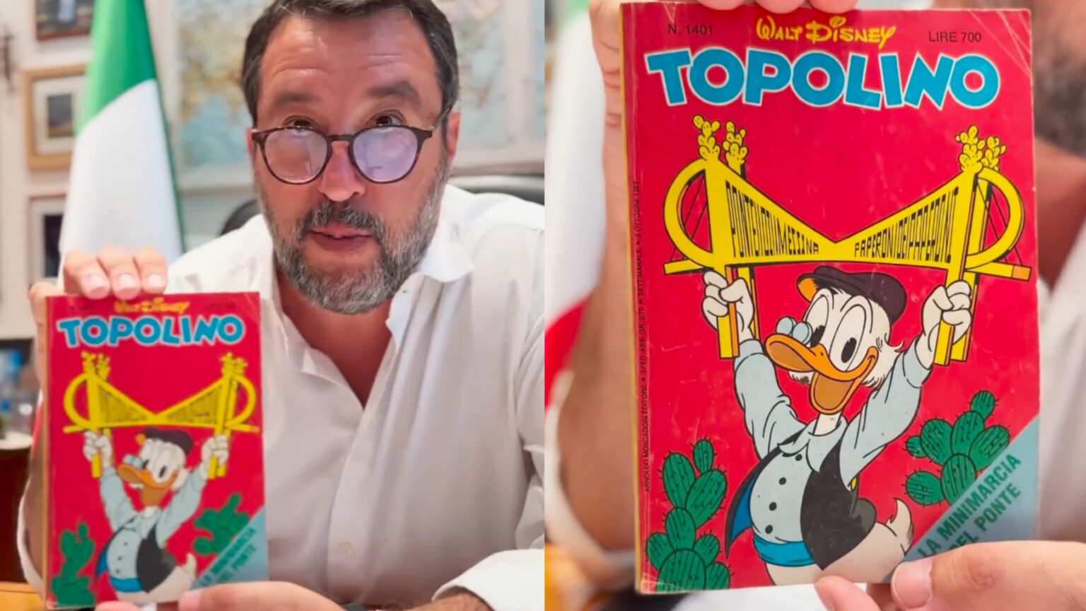 Salvini Celebra Il Ponte Sullo Stretto Con Topolino Ma Il Ponte Viene