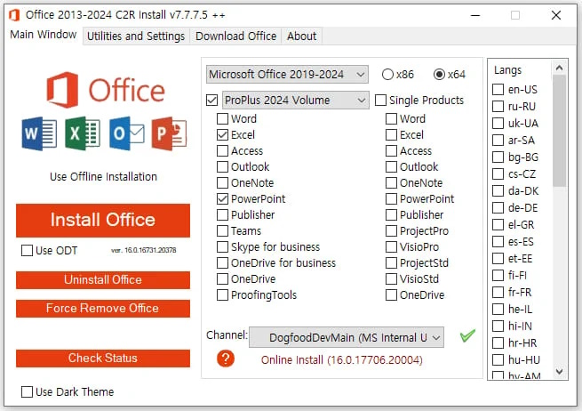 L'interfaccia fasulla della versione Microsoft Office piena di malware