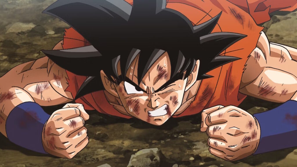 Dragon Ball Super Goku sconfitto a terra