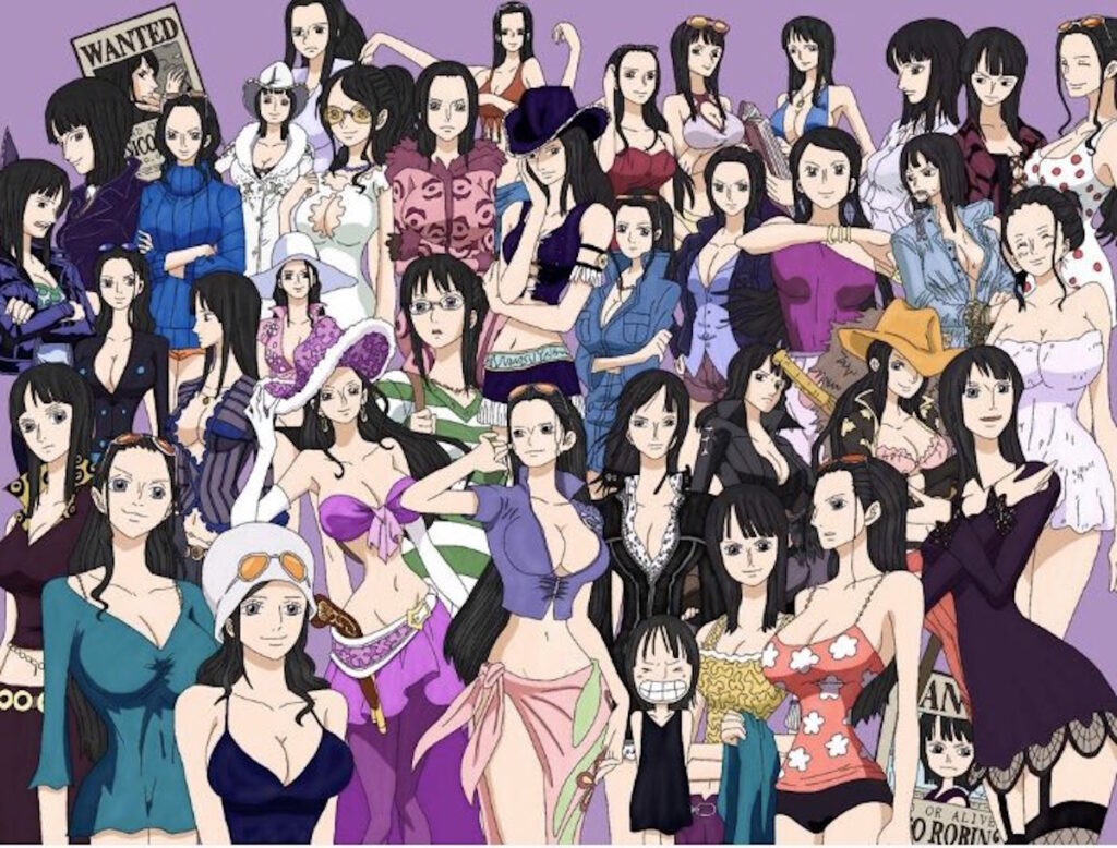 One Piece tutti gli outfit di nico robin