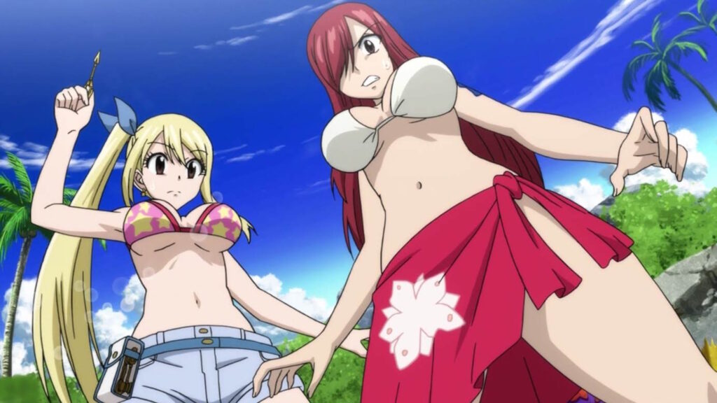 fairy tail lucy erza bikini anime