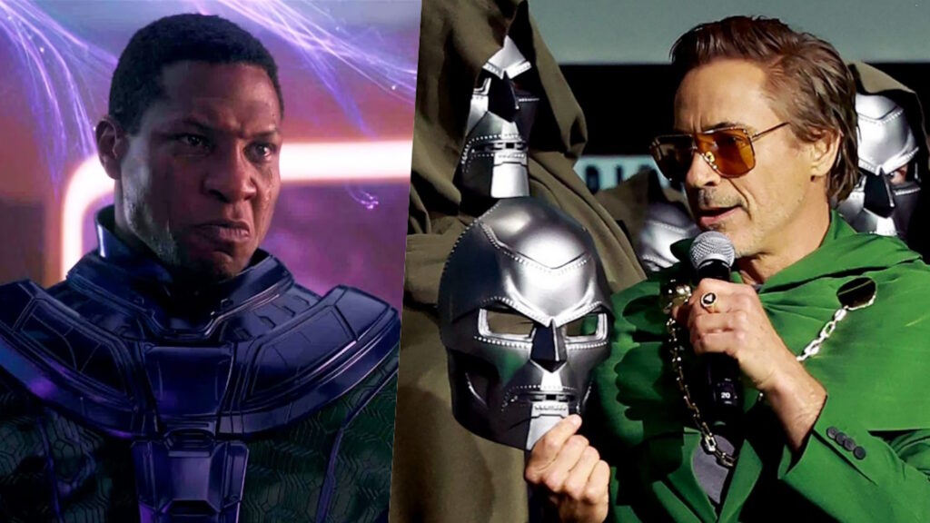 Jonathan Majors e Robert Downey JR. nei ruoli di Kang e Dr Doom