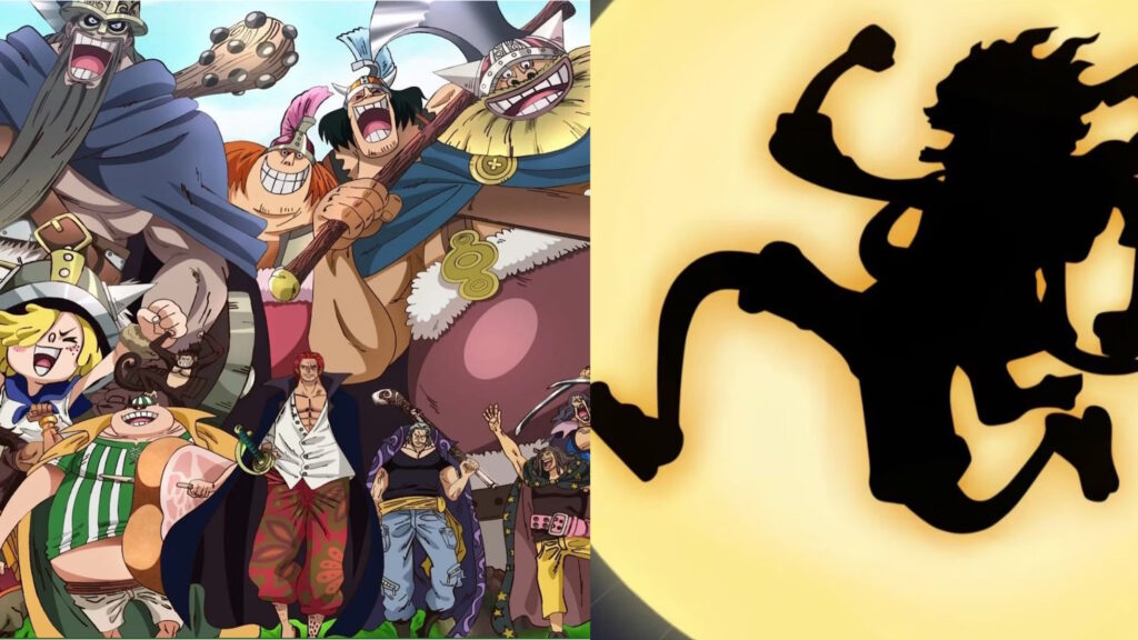 One Piece, giganti, shanks e luffy nika