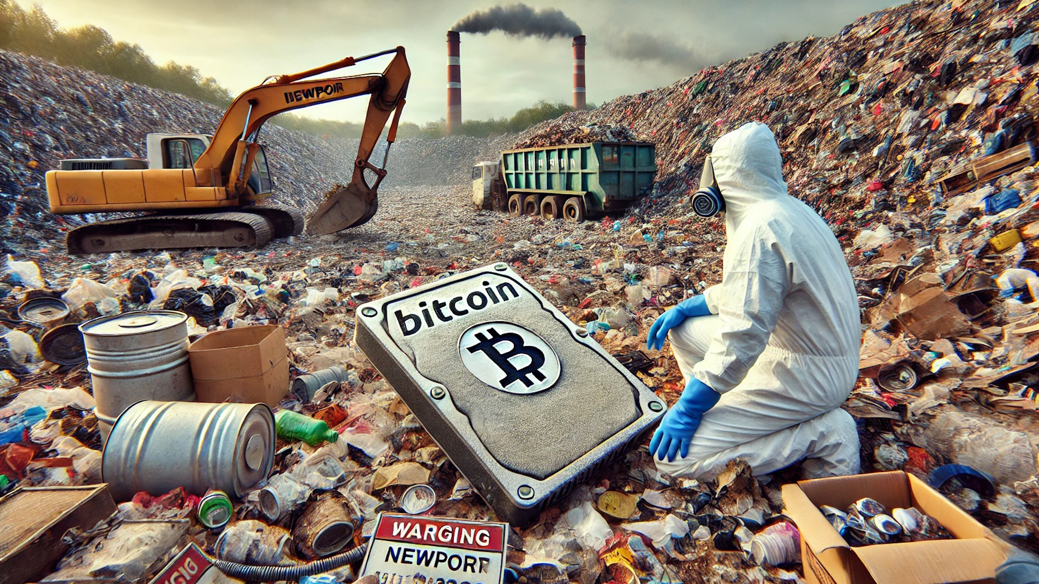 Bitcoin nella discarica di New port