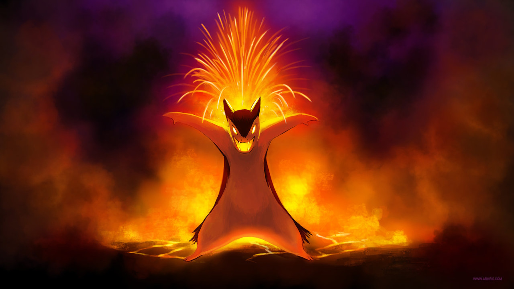 Il Pokémon Typhlosion, protagonista di una delle storie dei leak Game Freak