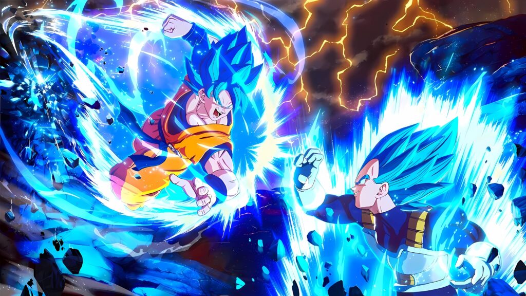 Dragon Ball Sparking Zero, Goku e Vegeta Super Sayan Blu