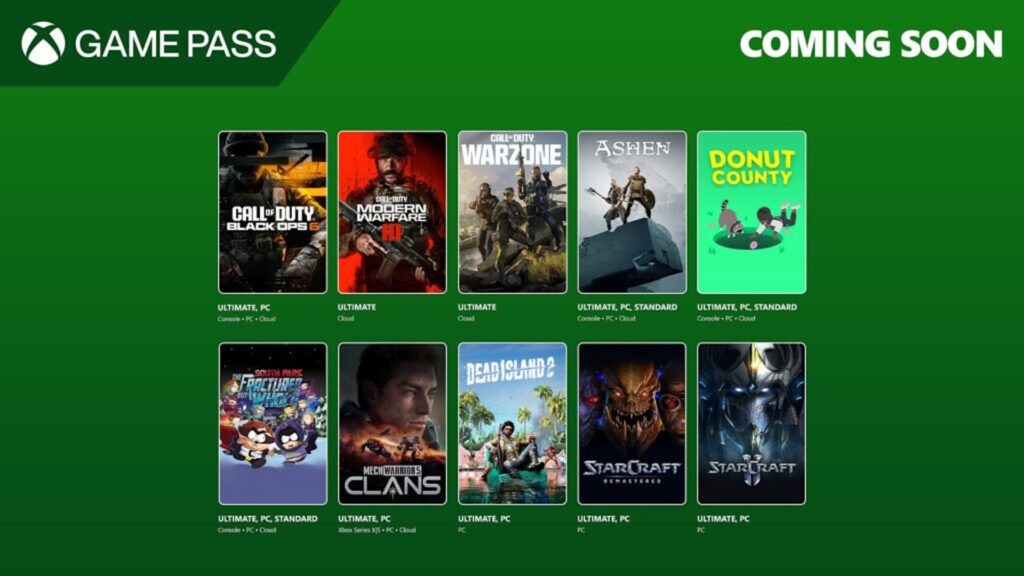 xbox game pass seconda meta ottobre 2024