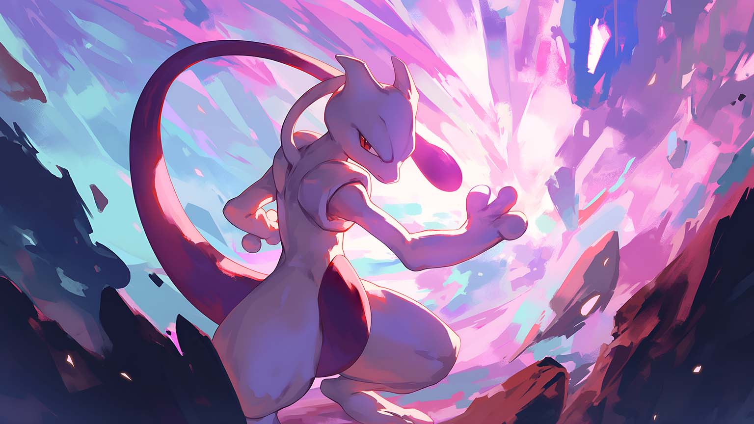 cool pokemon mewtwo desktop wallpaper preview