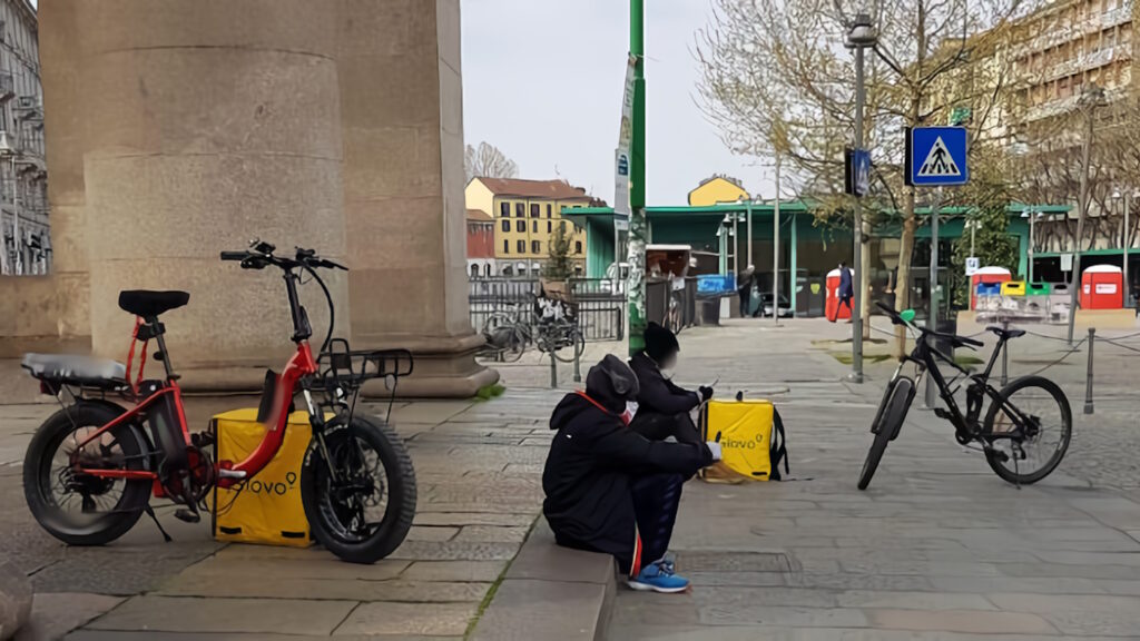 Pausa dei rider Glovo