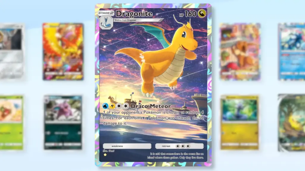 La carta di Dragonite in Pokémon Pocket