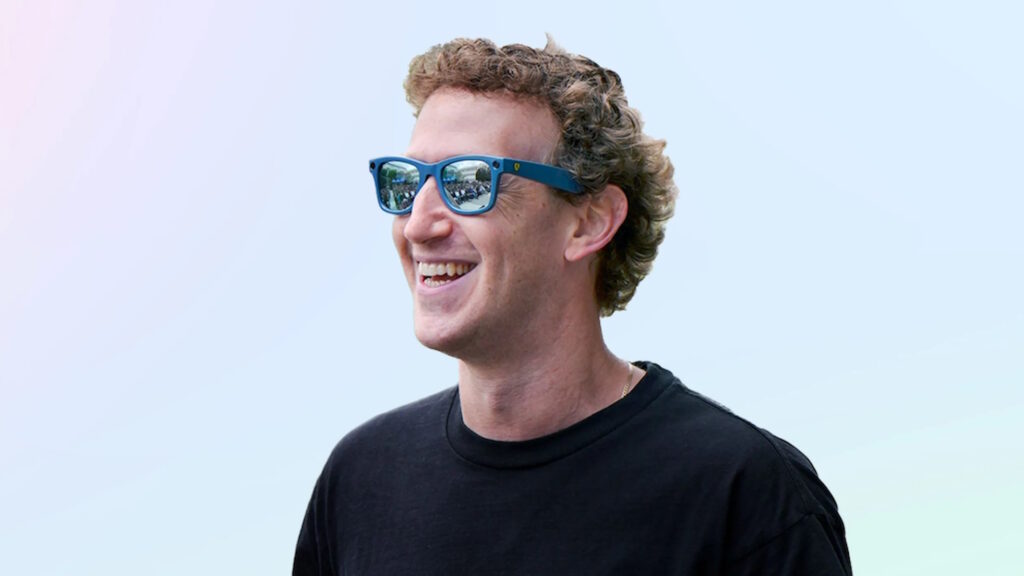 Mark Zuckerberg con gli occhiali smart Meta