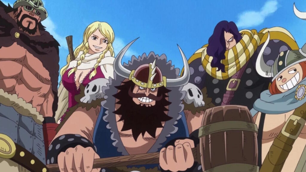 one piece nuovi pirati giganti guerrieri