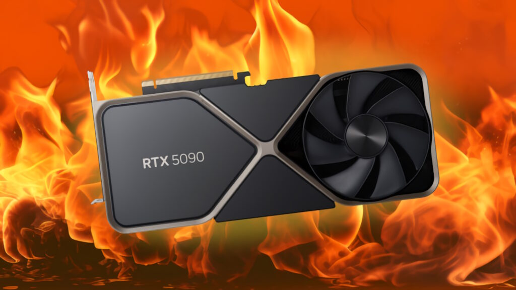 nvidia geforce rtx 5090 fiamme