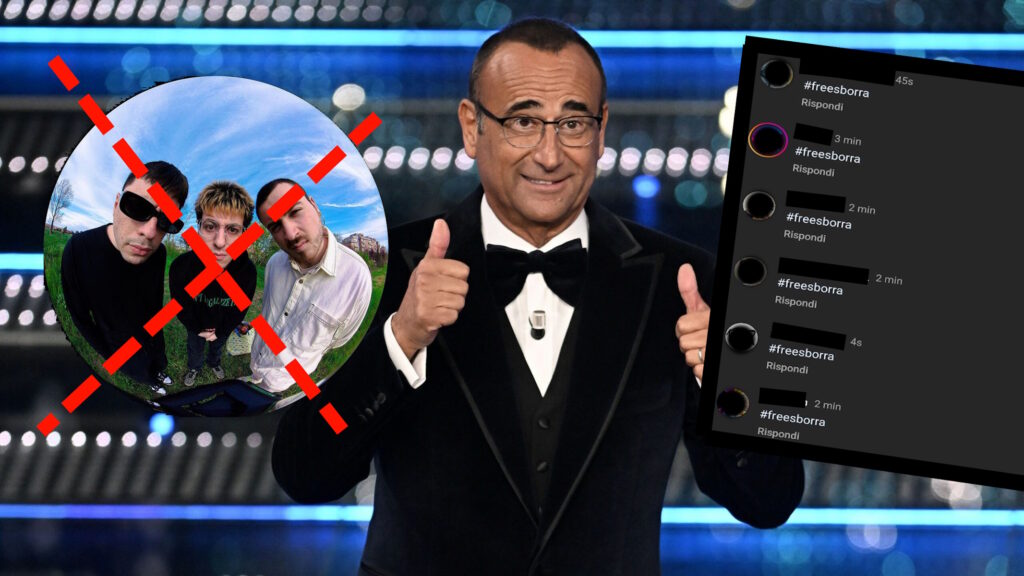 sanremo 2025 carlo. conti contro fuckyourclique