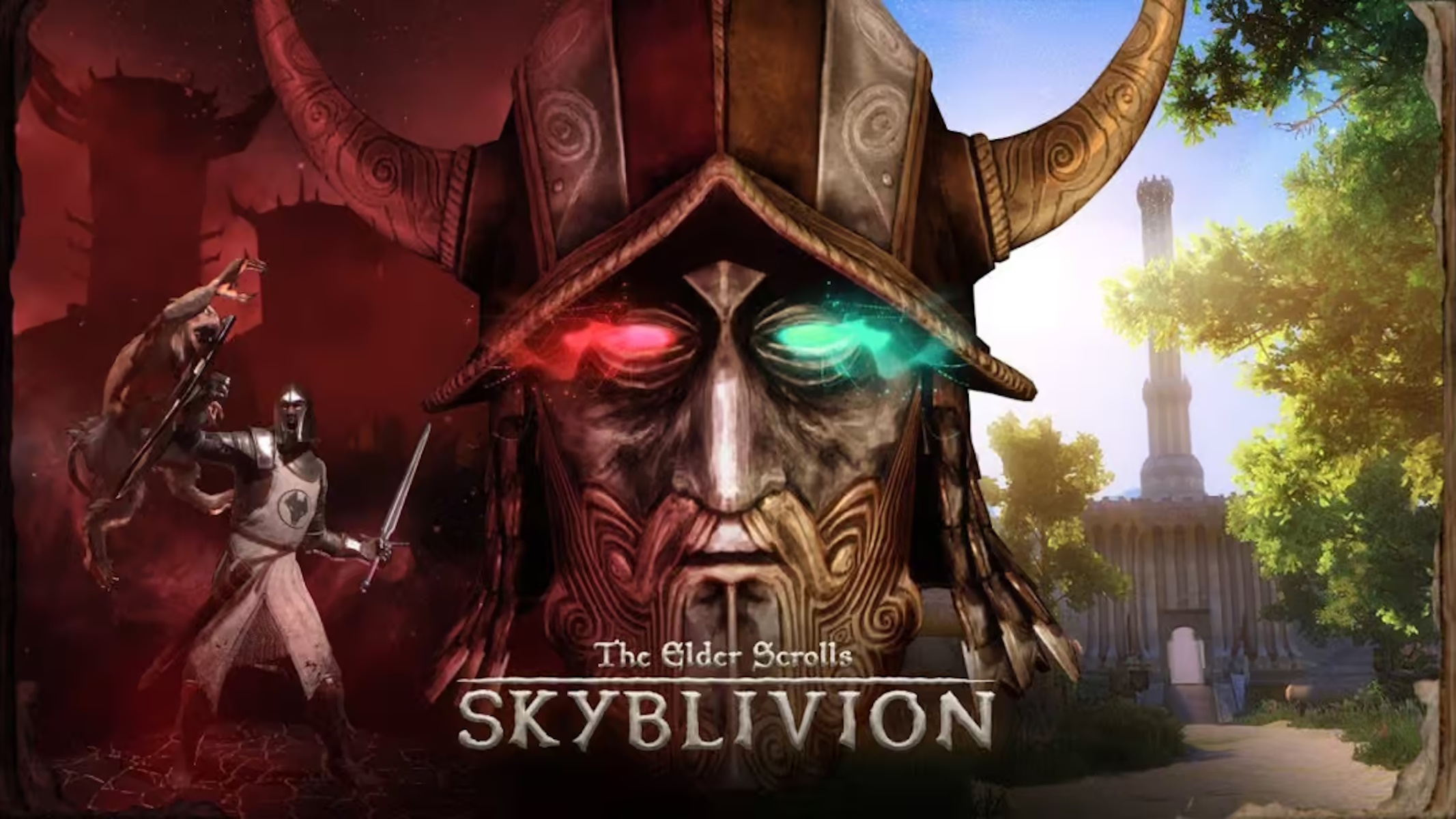 Copertina Skyblivion, mod di Skyrim che ricrea il mondo di Oblivion