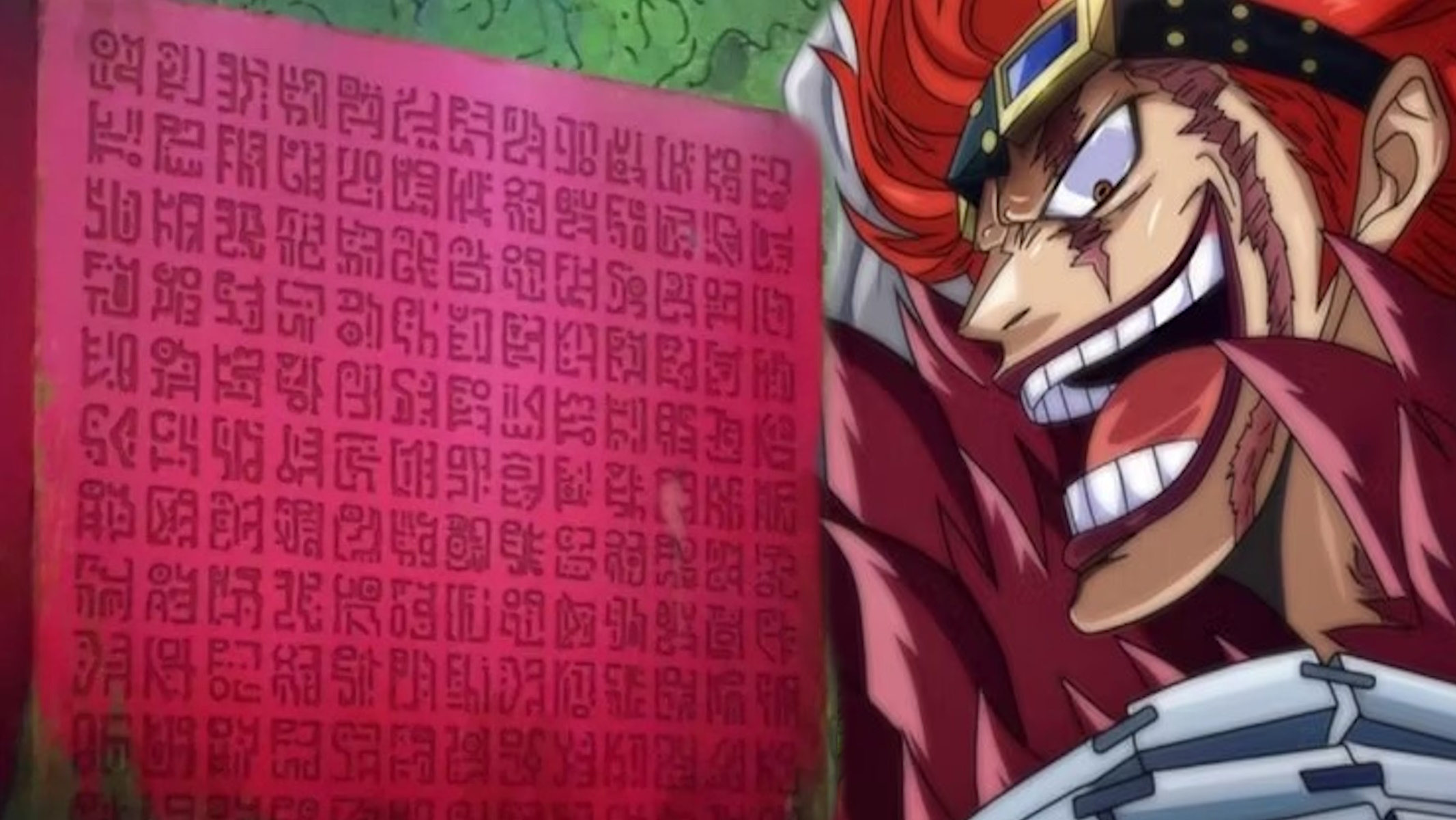 Eustass Kid con il Road Poneglyph in One Piece