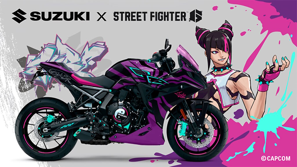 Street Fighter 6 x Suzuki con la moto GSX-8R Tuned by Juri