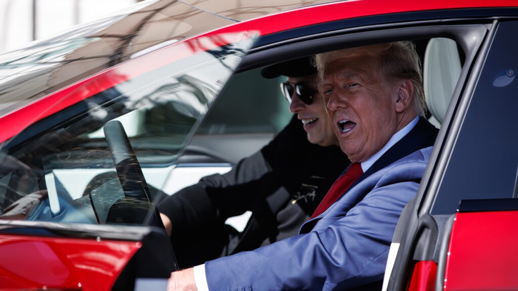 trump musk tesla model s